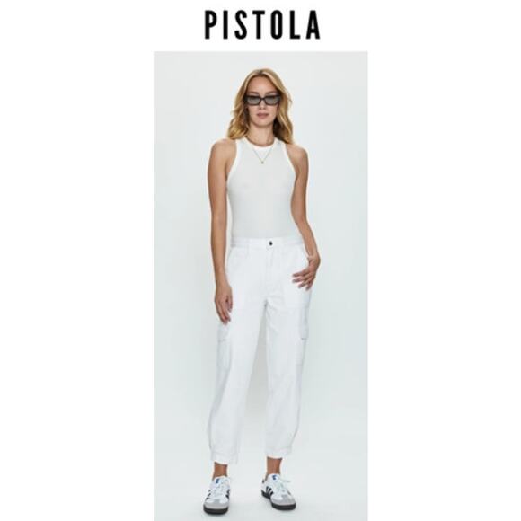 Pistola Josephine Ankle Barrel Leg Cargo Jeans 28 - Picture 2 of 9